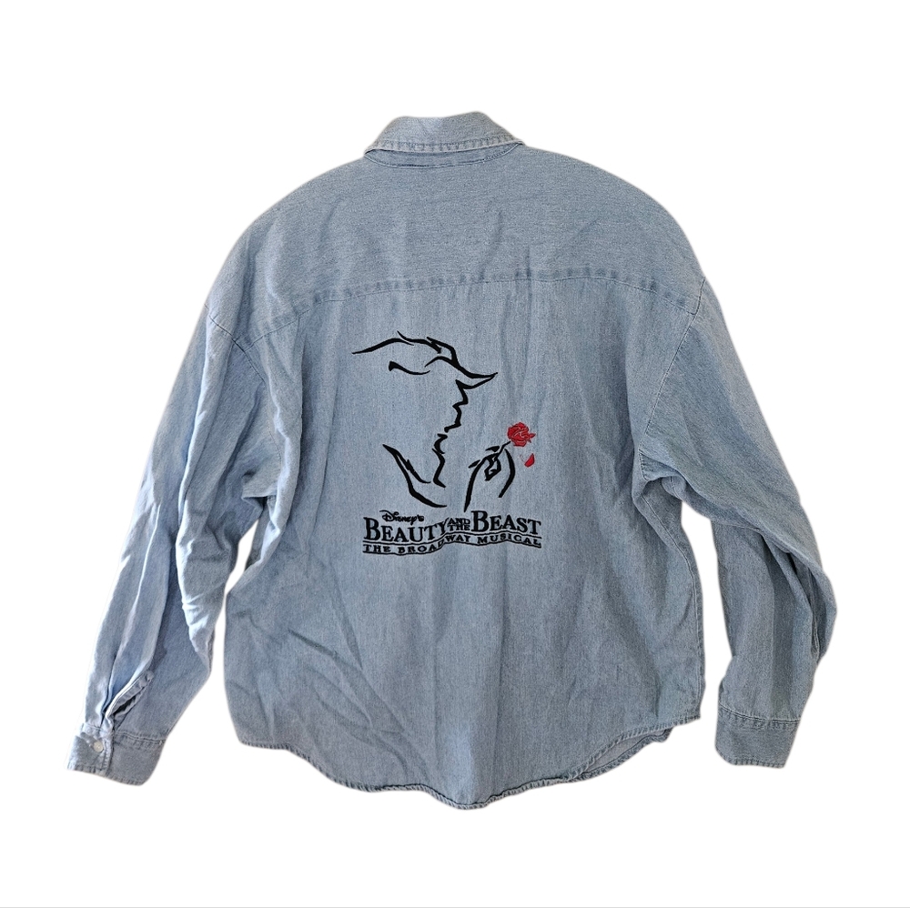 Disney Beauty and the Beast The Broadway Musical Denim Shirt - Large CL0050